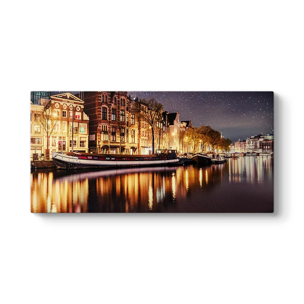 Yıldızlı Amsterdam Gecesi Tablosu - Model 5